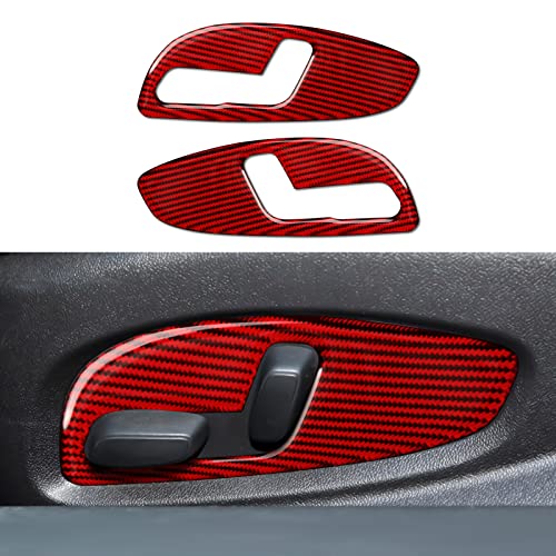 Car Sticker Decal Carbon Fiber Interior Trim Cover for Chevrolet Camaro ZL1 2016 2017 2018 2019 2020 2021 2022 2023 Accessories （Seat Adjustment Button） - color: Seat Adjustment Button