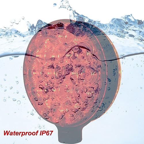 2-Pack 4" Round Dual-Face Red and Amber Lens 12V Turn Signals Direction Indicator Light Side Marker Warning Lights for Boat Trailer SUV Camper RV Off-Road Kenworth Peterbilt Freightliner Trucks - size: 2Pcs Direction Indicator Light