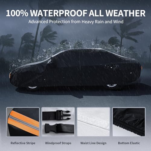 Car Cover Custom Fit for Buick Lacrosse Outdoor/Indoor Full Car Cover, with Towel/Dust Bag. All Weather Waterproof Rain Snow UV Sun Protector. - size: Custom Fit Buick LaCrosse