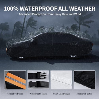 Car Cover Custom Fit for Buick Lacrosse Outdoor/Indoor Full Car Cover, with Towel/Dust Bag. All Weather Waterproof Rain Snow UV Sun Protector. - size: Custom Fit Buick LaCrosse