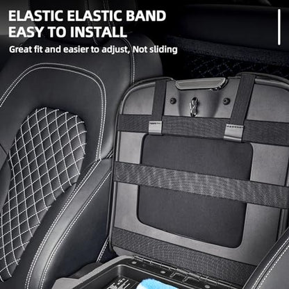 Center Console Cover Compatible with 2013-2018 Dodge Ram 1500 & 2013-2024 Ram 2500/3500/1500 Classic Model for Jump Seat Console, Comfortable Leather Middle Console Cover Lid with Pocket - style: A: Jump Seat Console 2013-2018 Ram Black Leather（with 2 Fro
