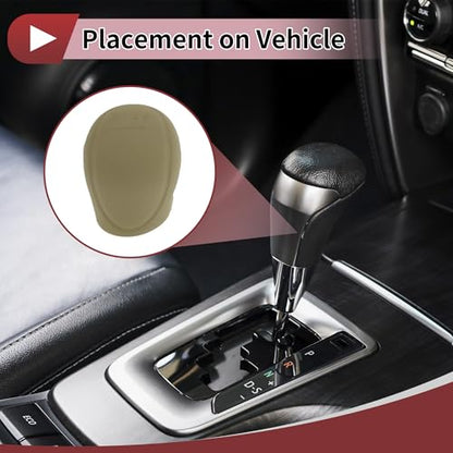 Gear Shift Knob Cover Universal for Car SUV Truck RV Insert Stick Shifting Handle Protector Silicone Beige - color: Beige