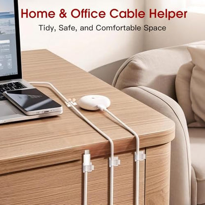 Latoxcaa 120PCS Heavy-Duty Adhesive Cable Clips, Clear Traceless Cord Organizer & Wire Holders for Wall, Desk, Car, LED Strips and Outdoor Lights (Small) - size: 120 small