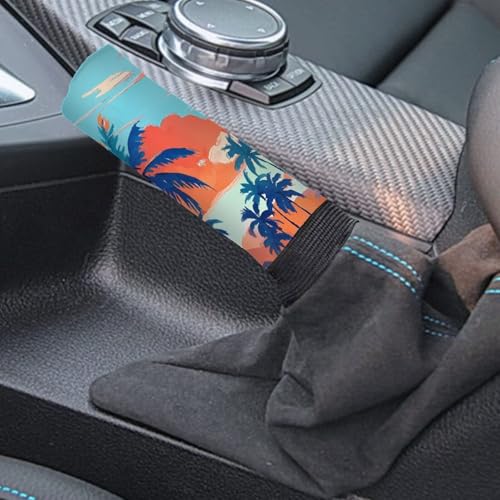 Jeiento Blue Hawaii Tropical Car Gear Shift Knob Cover Handbreak Covers Set of 2,Summer Palm Tree Auto Gear Shift Protector Accessories Universal FIt Most Vehicle SUV Truck - color: Blue Hawaii Tropical Summer Palm Tree