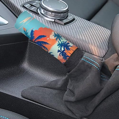 Jeiento Blue Hawaii Tropical Car Gear Shift Knob Cover Handbreak Covers Set of 2,Summer Palm Tree Auto Gear Shift Protector Accessories Universal FIt Most Vehicle SUV Truck - color: Blue Hawaii Tropical Summer Palm Tree