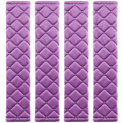 4 Pack Universal Car Seat Belt Pads, Adult Seat Belt Shoulder Strap Covers Harness Pad for Car/Bag,Soft Comfort Helps Protect You Neck Shoulder from The Seat Belt Rubbing (4pack-Purple) - color: purple