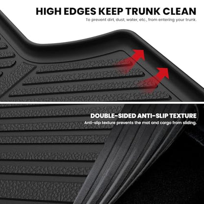LASFIT Trunk Mat for Honda CRV 2012-2016, All Weather Custom Fit TPE Cargo Mat for CR-V 2012 2013 2014 2015 2016 Trunk Liner Trunk Tray Cargo Liner Cargo Tray, Black - style: 2）For Honda CR-V | 2012-2016 | Trunk Mat
