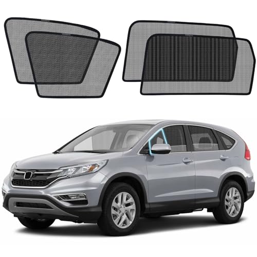 CRV Specific Side Window Sun Shades, 2017-2022 Vehicle Interior Shade for Baby Mesh Covers, Breathable, UV Protection and Heat Insulation (CRV（2017-2022）, Front+Rear side-4pcs) - size: Front+Rear side-4pcs