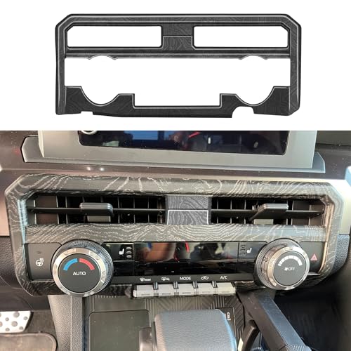 8" Display Model for Toyota Tacoma 2024 2025 2026 and 4Runner 2025 2026 Interior Accessories Center Consoles Dashboard Air Vent Frame Cover Trim (Black Wood) - color: Black Wood