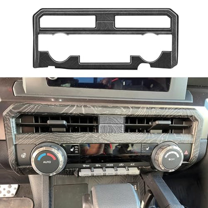 8" Display Model for Toyota Tacoma 2024 2025 2026 and 4Runner 2025 2026 Interior Accessories Center Consoles Dashboard Air Vent Frame Cover Trim (Black Wood) - color: Black Wood