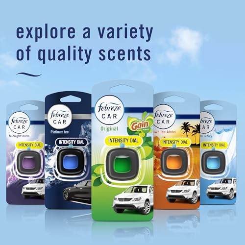 Febreze Car Air Freshener, Car Vent Clip and Odor Fighter, Gain Original Scent, 8 Count - size: 0.06 Fl Oz (Pack of 8)