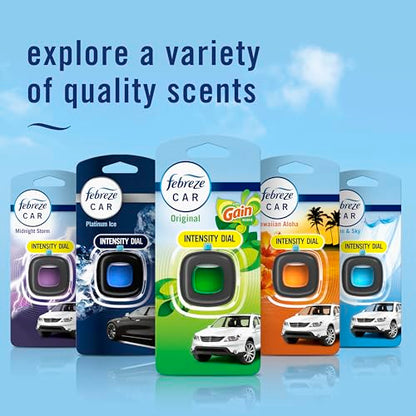 Febreze Car Air Freshener, Car Vent Clip and Odor Fighter, Gain Original Scent, 8 Count - size: 0.06 Fl Oz (Pack of 8)