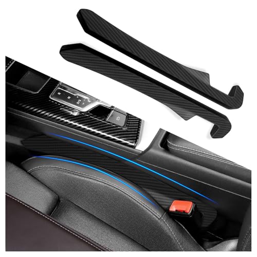 IHOTDER 2PCS Car Seat Gap Filler,Super Flexible Car Side Seat Gap Filler CCar interior Accessories,Universal Car Organizer Between Seats for Tightly Filling Seat Gaps(Carbon Fiber/2PCS)… - color: Carbon Fiber