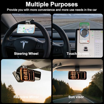 Magnetic Phone Holder for Car,Strong Non-Slip Car Phone Mount, Hands-Free Navigation for Car,Phone Holder for Car/Desk, Compatible with iPhone/Samsung and All Smartphones