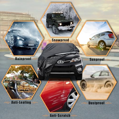 Toyota Car Cover Custom Fit for Toyota RAV4/RAV4 Prime, Waterproof Car Cover for Automobiles All Weather, Lightweight Full Exterior Cover Outdoor Sun Rain Dust Snow Wind Protection. - size: Custom Fit Toyota RAV4