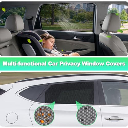 Car Window Shades for 2015-2020 Tucson - Rear Side Window Sun Shade for Baby, Breathable Mesh Car Privacy Window Covers, UV Protection and Heat Insulation for Road Trips, Napping, Camping - size: Tucson(2015-2020)R-2PCS