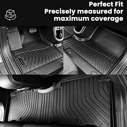 All Weather Floor Mats Fit for Pathfinder 7 Seat 2026 2025-2022 TPE Rubber Liners Set Pathfinder Accessories All Season Guard Odorless Anti-Slip Floor Mats 3 Row - size: 1) pathfinder 7p|2022-2026|floor mats