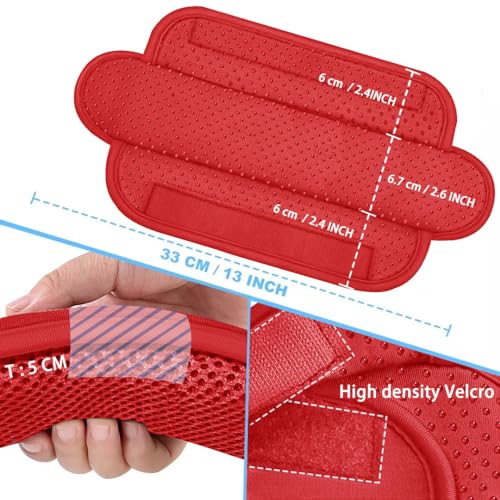 ZINZ 2-Pack Universal Shoulder Pad with Ultra Thick Cushion for Bag Luggage Bag Crossbody, Plus Long & Anti-Slip & Breathable,Red - color: Red