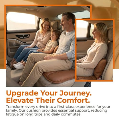 A leather rear seat cushion specially designed for cars - made by hand - can relieve pain in the buttocks, pressure points, and sciatic nerve. | Rear seat cover (Red Flag Brown, Rear Seat Cushion) - color: Red Flag Brown, size: Rear Seat Cushion