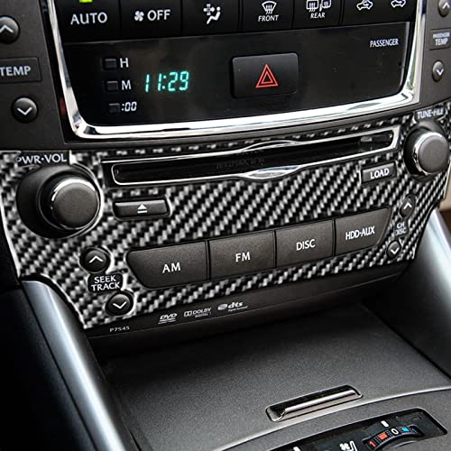 NVCNX Real Premium Carbon Fiber for Lexus IS250 is 250 IS350 2006-2013 2007 2008 2009 2010 2011 2012 / IS250C IS350C 2010-2015 Accessories Car Dash Multimedia Button Panel Cover Interior Trim 1PC - color: CD Panel