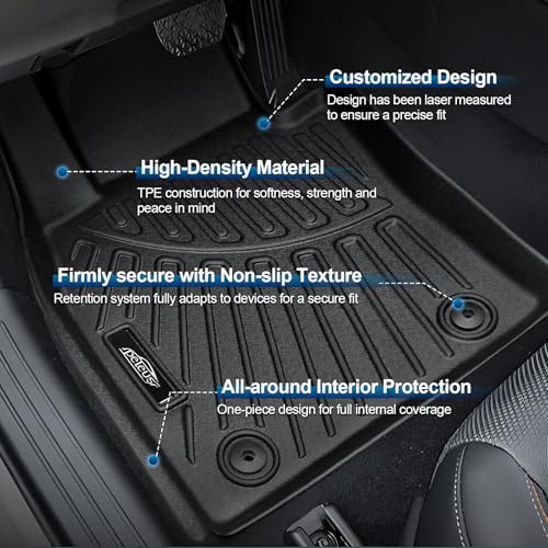 Peleus Floor Mats for Mazda CX-50 CX50 2023-2026 (Non Hybrid),TPE All Weather Protection 2 Rows Car Floor Liners with Cargo Liner Backrest Mat for Mazda CX-50 CX50 Trunk Mat+Backrest Mats+Floor Mats - style: For Mazda CX-50 2023-2026