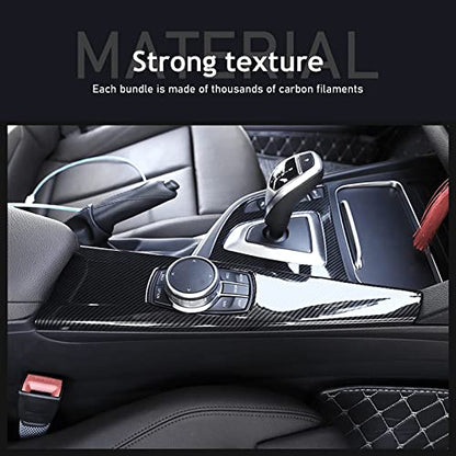 Multimedia Panel Cover for BMW 3 4 Series, Carbon Fiber Interior Trim Multimedia Panel Cover for F30 F34 F33 F36 - size: 3 4 Series F30 F32