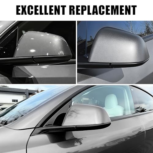 Tesla Model Y Mirror Bottom Cover, Left Driver Side Lower Rearview Mirror Trim Housing Cap Replacement for 2018-2025 Tesla Model Y Accessories, Black - size: Left