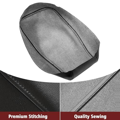KBH Center Console Armrest Cover Replacement for Toyota Avalon 2013 2014 2015 2016 2017 2018, Vinyl Leather, Car Arm Rest Lid Skin Upholstery, Anti-Scratch, Black (Without Lid) - color: Black, size: Center Console Cover Replacement