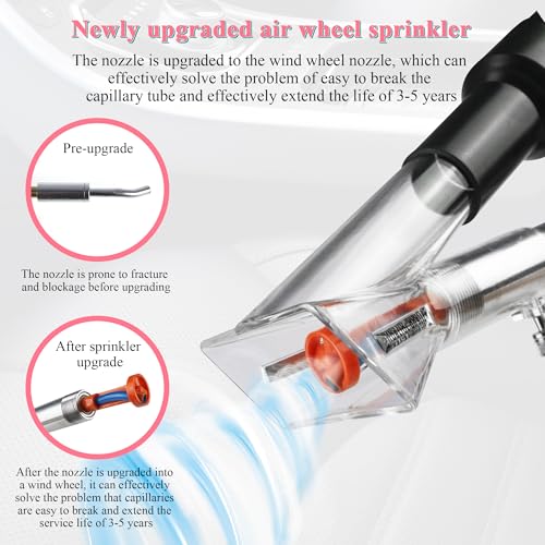GOCCIDA 2in1 Car Interior Detailing Air Blow Gun & vacunm Gun,Multi-Purpose Cleaning Gun Detachable Sprinkler Head for Automotive Detailing, Carpet, Upholstery, Surface Cleaning - color: Black