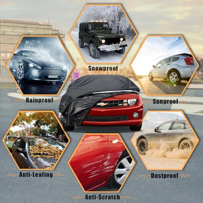 Chevrolet Car Cover Custom-Fit Car Cover for Chevrolet Camaro, Waterproof All-Weather Car Cover, Lightweight Full Exterior Cover for Outdoor Protection Against Sun, Rain, Dust, Snow, and Wind. - size: Custom Fit Chevrolet Camaro