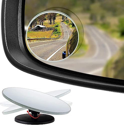 Verivue 2-Inch Round Blind Spot Mirrors for Cars, Universal Fit, HD Convex Wide Angle, Stick-On Frameless Side Mirror Blindspot, Adjustable Blind Spot Mirror for Car Side Mirrors, 2-Pack - size: Round