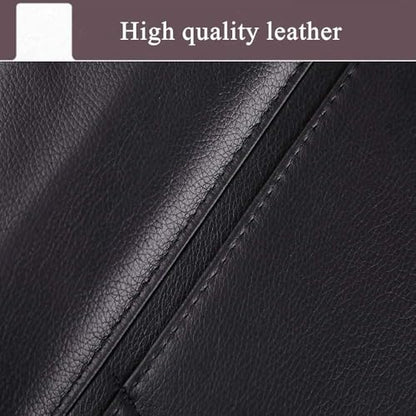 2 Pack PU Leather Premium Car SeatBack Organizer Travel Accessories Kick mats Back seat Protector and Cup Holder Holder Universal Use Seat Covers (23×17.1 in) - size: 23×17.1 in