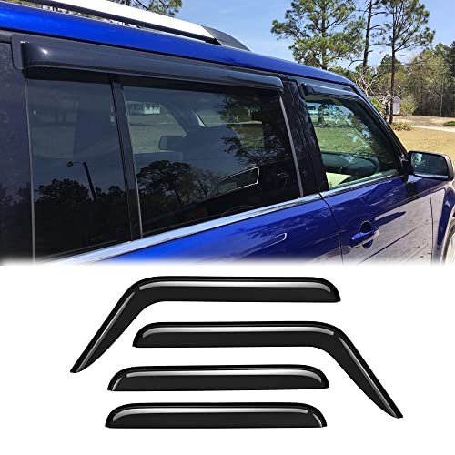 94079 Sunproof Waterproof Side Window Wind Deflector, 4pcs Protective Replacements Rain Guards Set, Window Visor fit for FORD FLEX 2009-2019 - size: 94079