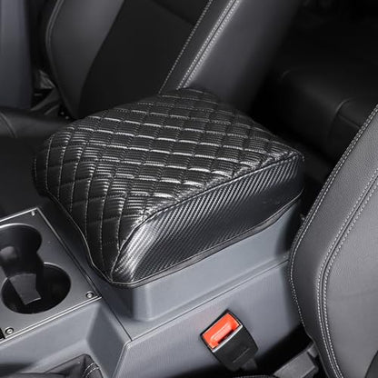 Armrest Box Cover Center Console Pad Compatible with Ineos Grenadier 2020-2024, Comfortable, Breathable, Waterproof Leather Center Console Armrest Cushion (Carbon Fiber Pattern) - color: Carbon Fiber Pattern