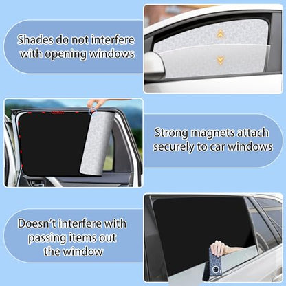 ZATOOTO Car Window Shades for Toyota Camry 2018-2023, 4 Pcs Magnetic Car Window Covers, 100% UV Protection Foldable Privacy Curtains Side Window Sun Shade for Baby Breastfeeding Sleeping Camping - color: Toyota Camry 2018-2023