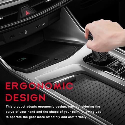 Car Gear Shift Knob Cover, Anti-Slip Manual Automatic Shifting Knob Gear Handle Stick Protection, Breathable Automotive Rod Lever Shifter Knobs Cover for SUV Truck RV (Black, Stick-on) - color: Black, size: Stick-on