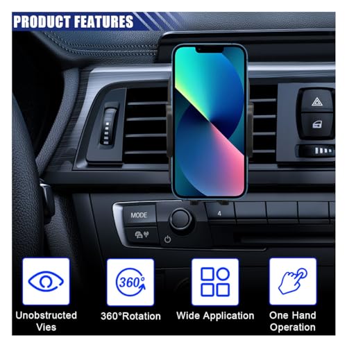 LAINLOY Car Phone Holder Mount, Auto Air Vent Hands-Free Cell Phone Holder, Firmly Grip and Never Slip, Universal Phone Holders Compatible with Most Smartphones and Cars - color: L104