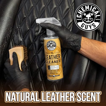 Chemical Guys Leather Cleaner and Conditioner Kit - 2 Bottles (4 oz Each), Car Cleaner and Conditioner, Safely Cleans & Conditions Leather Car Interiors, Furniture, Shoes, Boots, Bags, Apparel & More - style: 4 Fl Oz KIT