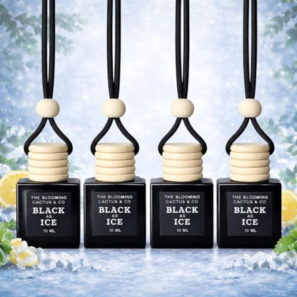 4 Pack Air fresheners | Premium Car Diffuser – Handmade in USA | Phthalate-Free, Non-Toxic Fragrance | Stylish Air Freshener for Car & Small Spaces. (10 ml All Black - Black Ice (Type) set of 4) - style: 10 ml All Black - Black Ice (Type) set of 4