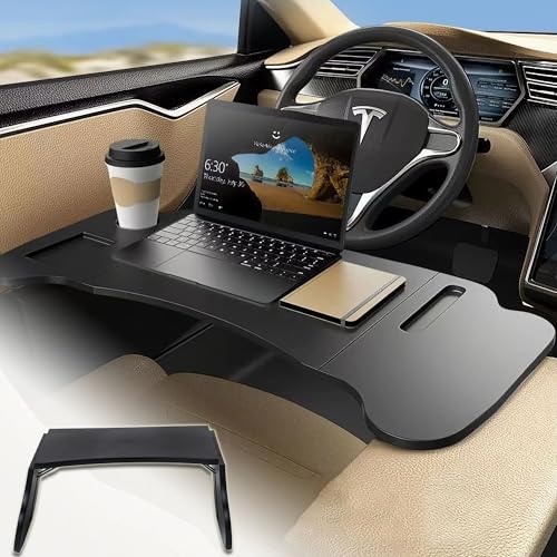 Foldable Car Tray for Tesla Model Y Model 3 S X Y Juniper, Upgraded Car Desk for Dining, in-Car Work, Travel and Outdoor - size: 30.3" L x 15" W x 1" H