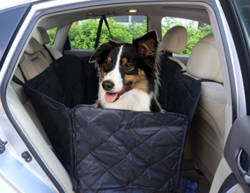 FLR Pet Seat Cover for Large Dogs Breeds Waterproof Washable Nonslip Scratch Proof Rear Back Car Seat Covers Pets Seat Protectors Mat Hammock for Car Trucks SUVs Vans & Vehicles-Universal Fit - color: hammock style