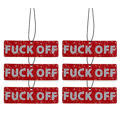 F Off Car Air Freshener 3 Pack Scented With Essential Oils By Fresh Fresheners (6 Pack) - color: F Off 6-Pack