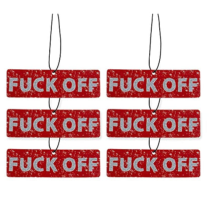 F Off Car Air Freshener 3 Pack Scented With Essential Oils By Fresh Fresheners (6 Pack) - color: F Off 6-Pack