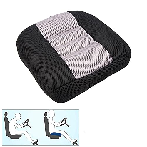 Srutirbo Car Booster Seat Cushion Heightening Height Boost Mat, Breathable Mesh Portable Car Seat Pad Angle Lift Seat for Car, Office,Home (Black) - color: Black
