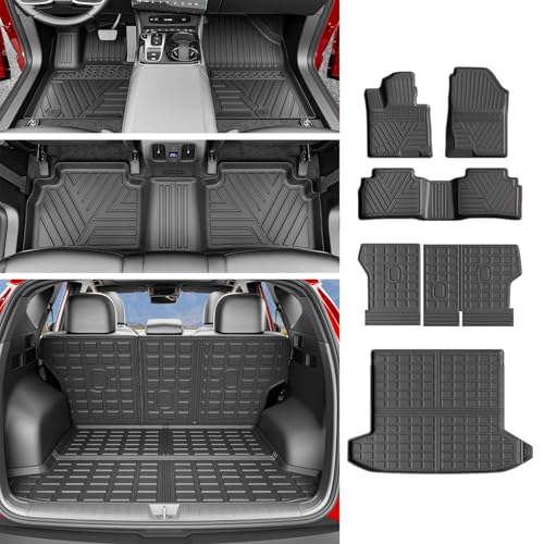 Xipoo Cargo Liner Compatible with 2022 2023 2024 2025 2026 Tucson Rear Trunk Mat Backrest Mat Floor Mat Replacement for 22-26 Tucson Accessories - color: Upgraded Rear Trunk Mat+Backrest Mat+Floor Mat