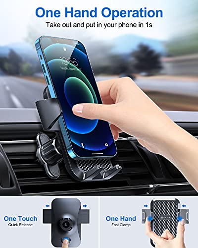 vanva Universal Air Vent Car Mount, [ Big Phones & Thick Case Friendly ] Cell Phone Holder for Car Hands Free Clamp Cradle Vehicle fit for All Apple Smasung Galaxy