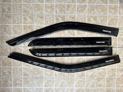 Window Visors Rain Guards Side Wind Deflectors for 2015-2025 F-150 Crew Cab, 2017-2025 F-250 F-350 F-450 Super Duty (SuperCrew/Crew) Cab, Vent Guard Shade Sun 94975 4-Pieces Set - size: 2015-2024 F150 Crew cab