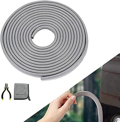 Winunite 16.4ft(5m) Car Door Edge Guards Light Gray– Fits Most Vehicles, No Glue, U-Shaped, Built-in Metal Clips, Scratch and Chip Resistant – Reduces Dings in Parking Lots - color: gray, size: 16-2/5Ft
