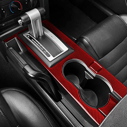 Car Gear Shift Box Panel Sticker Carbon Fiber Decal for Ford Mustang GT Shelby 2005 2006 2007 2008 2009 S197 Accessories - color: Gear Shift