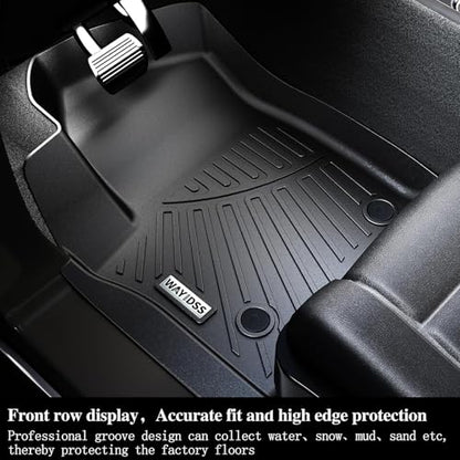 Floor Mats Fits 2024 2025 2026 Dodge Ram ProMaster EV, TPE All Weather Protection Car Front Row Mats, Black mat Accessories(Not Fit for Fuel) - size: For 2024-26 Promaster EV floor mat